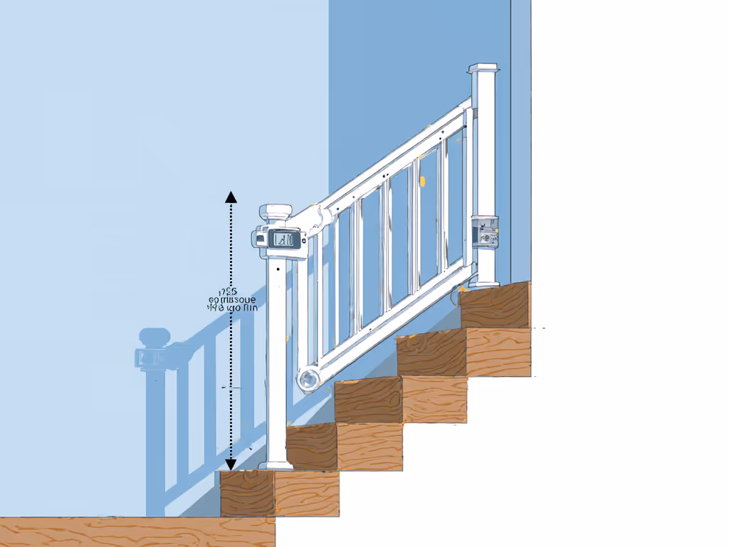 technical_measurement_of_gate_deflection_at_top_of_stairs