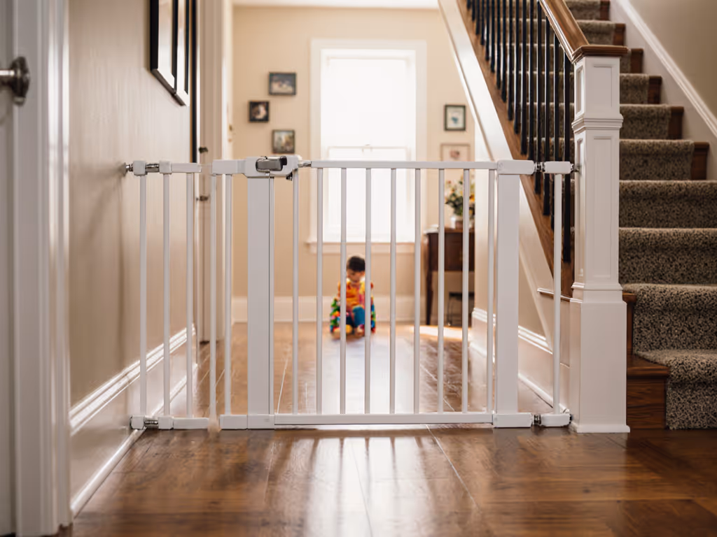 Safe Bottom-of-Stairs Pressure Gate Setup Guide