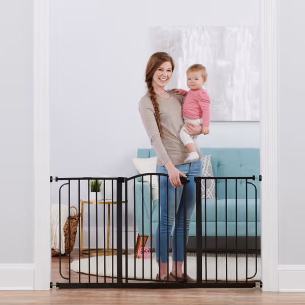 Regalo 58-Inch Easy Step Extra Tall Arched Décor Walk Thru Baby Gate